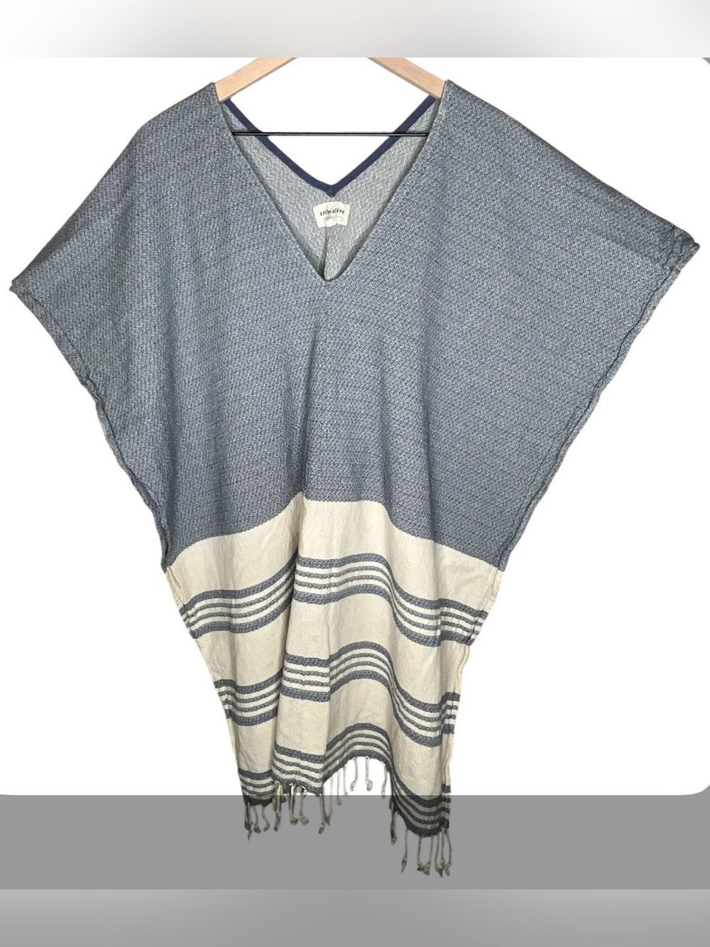 Tribe Alive Caftan Cotton Poncho Shawl